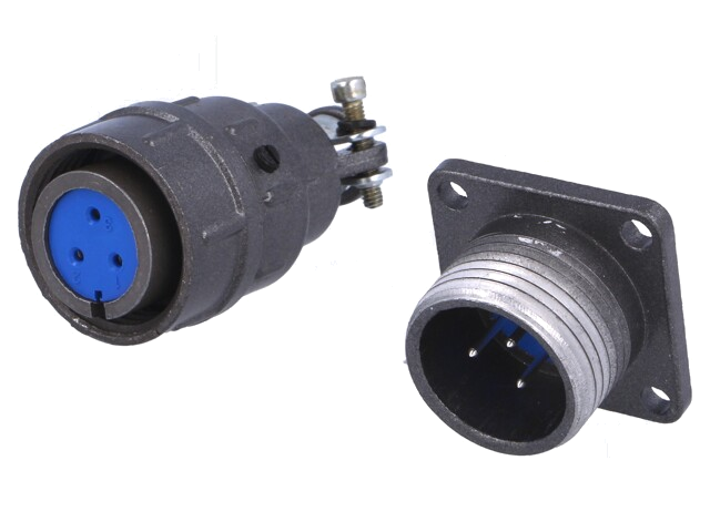 Connector: rond; contact,stekker; DS1110-06; PIN: 3; met kabelklem Connector: rond; contact,stekker; DS1110-06; PIN: 3; met kabelklem